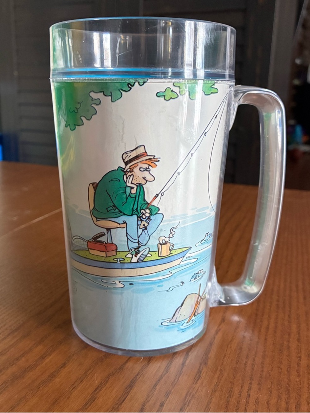 Clear Acrylic Fishing Mug  -Shoebox Greetings